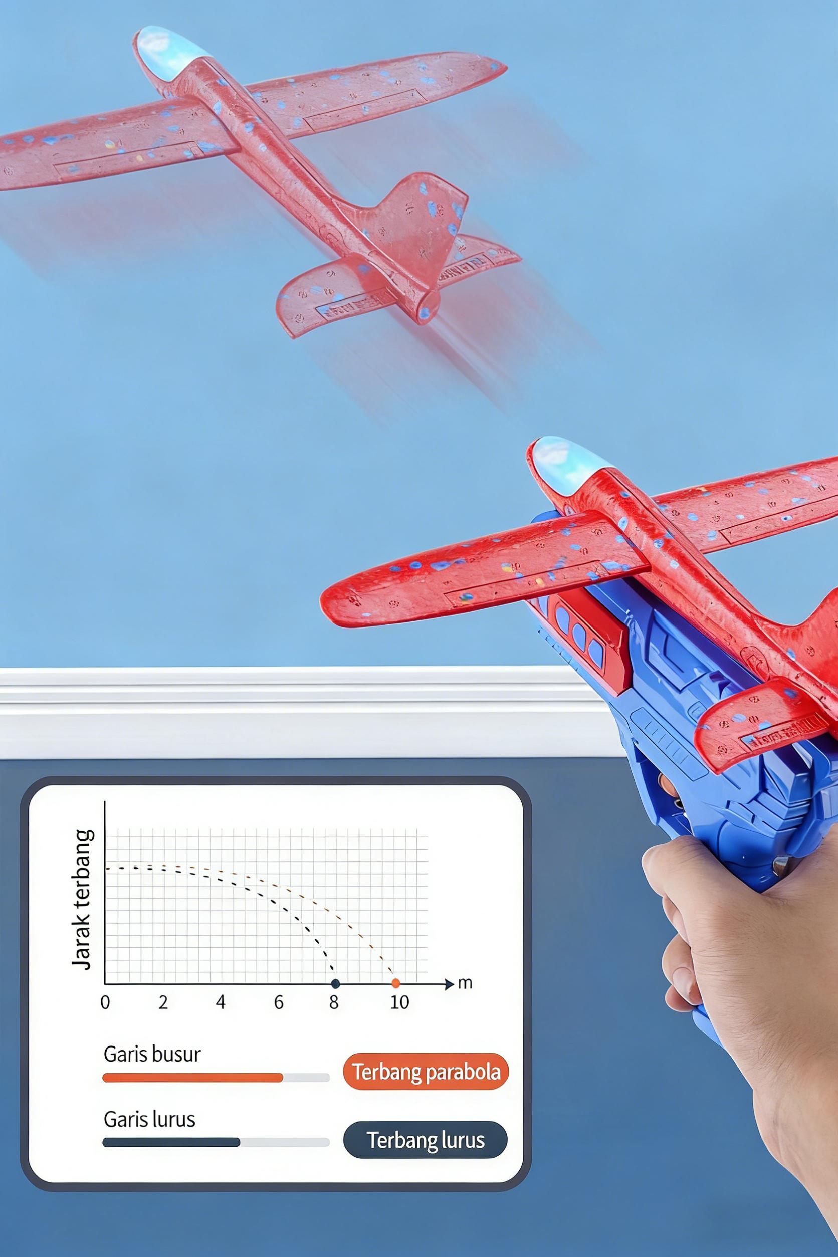 pesawat mainan pesawat Mainan Pesawat Terbang Peluncur Manual Jarak Jauh 10 Meter Bahan Foam Aman Untuk Balita Mainan Viral TikTok Koleksi Terbaru Hadiah Ulang Tahun Anak