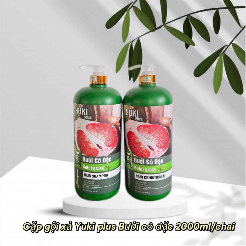 (4000ml) Cặp gội xả Yuki plus Bưởi cô đặc giảm rụng, hỗ trợ mọc tóc, kiềm dầu