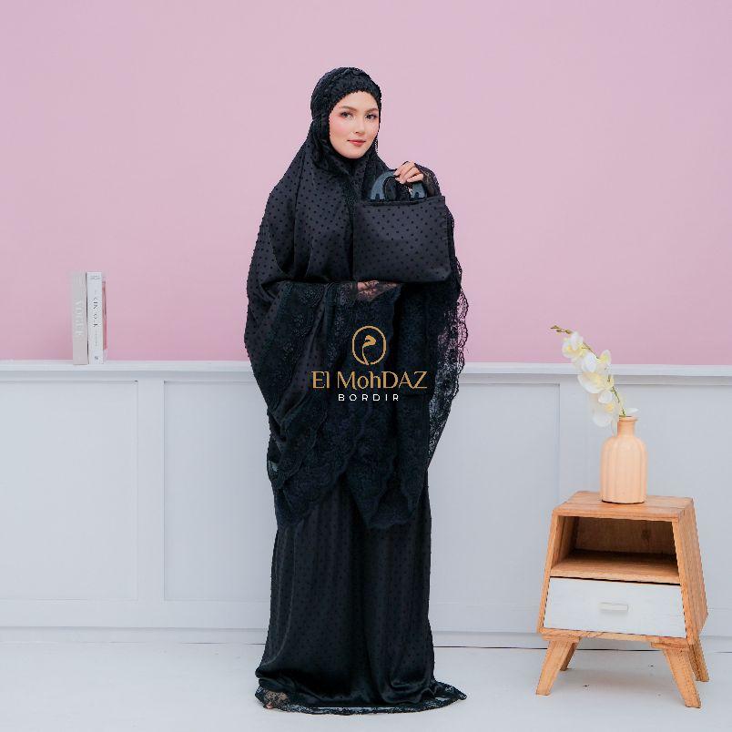 El MohDAZ - Mukena Dewasa Uragiri Timbul KD Susun Renda Tule Premium