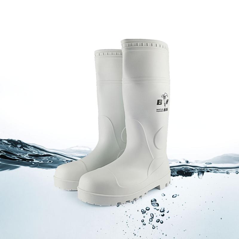 Product Introduction of Black Hammer Safety Rain Boots with Steel Toe Cap and Steel Midsole BH(LL2)White 19