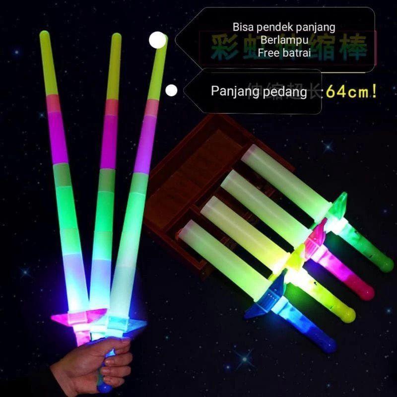 Mainan Anak Pedang Lampu LED Naruto Pedang Pedangan Starwars Stick Lightsaber 3