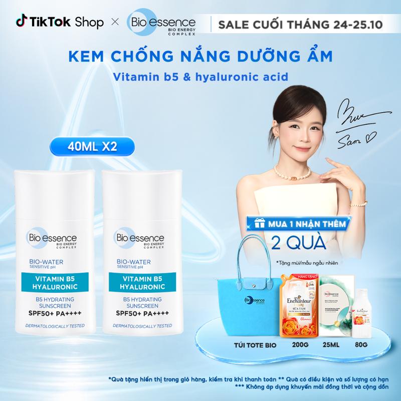 Combo 2 Kem chống nắng Sun Cream Bio Essence Bio Water B5 Sunscreen SPF50 PA+++ 40ml/chai