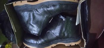 Product Review of Sepatu Boot Safety Kulit Asli Pria Bikers Tiktok Shop STG-SFT Boots Karet from c**9 1