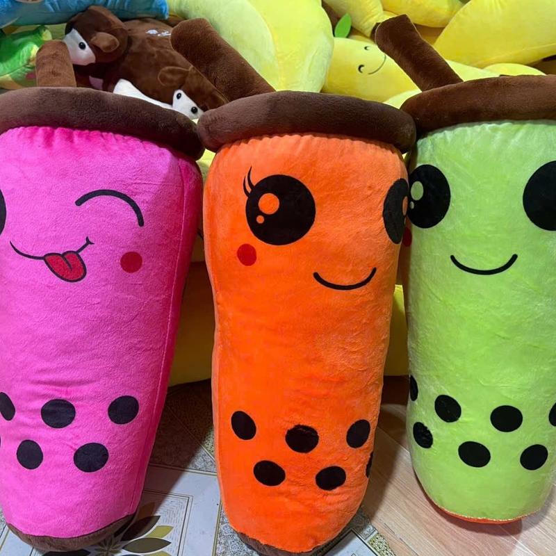 Gấu Bông Ly Trà Sữa Cao Cấp 55cm - Gấu Bông Gối Ôm Giường Ngủ Mềm Mại