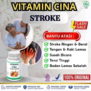 TCM Stroke Tradisional Herbal China bantu atasi Stroke sebelah kanan kiri Stroke ringan saraf otak rusak lumpuh mati sebelah kaku kebas kesemutan halal 100%