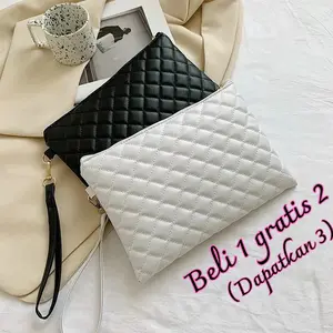 DOMPET CLUTCH DAPAT 3 DOMPET POUCH WANITA