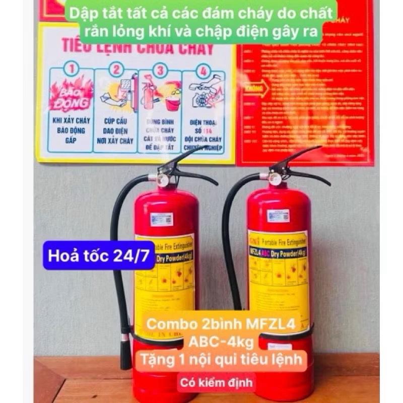   Tặng NỘI QUI TIÊU LỆNH  khi Mua bình chữa cháy bình cứu hỏa loại bình bột 4kg có Kiểm định dùng cho gia đình,cơ sở kinh doanh,xưởng sản xuất 
