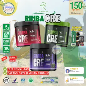 Rimbalife RIMBA CRE Creatine Monohydrate 150 gram 30 serving BPOM HALAL Creatin Kreatin Gym