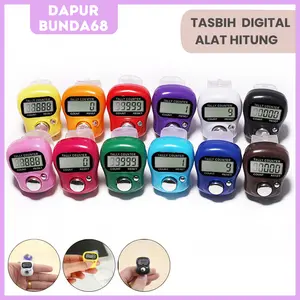 DB68 Alat Hitung Digital Tasbih Elektronik Finger Tally Counter Mini Jari LED toko Penghitungan