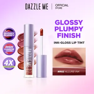 [BPOM] DAZZLE ME Ink-Gloss Lip Tint Watery Ink Gel Lip Tint Melembabkan Bibir Hydrating Lip Gloss