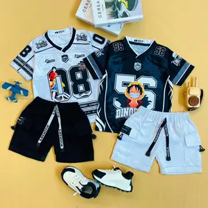 ESTISHOP X DINODAY Setelan Basket Baju Jersey One Piece Anak Laki Laki Perempuan Celana Cargo 1-9 Tahun