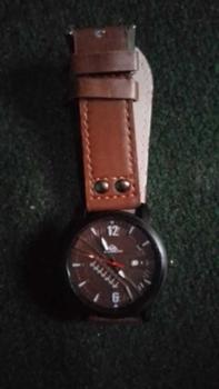 Product Review of Jam Tangan Pria dari Kulit Sapi Asli Anti Air Watches Hitam Coklat from A**f 0