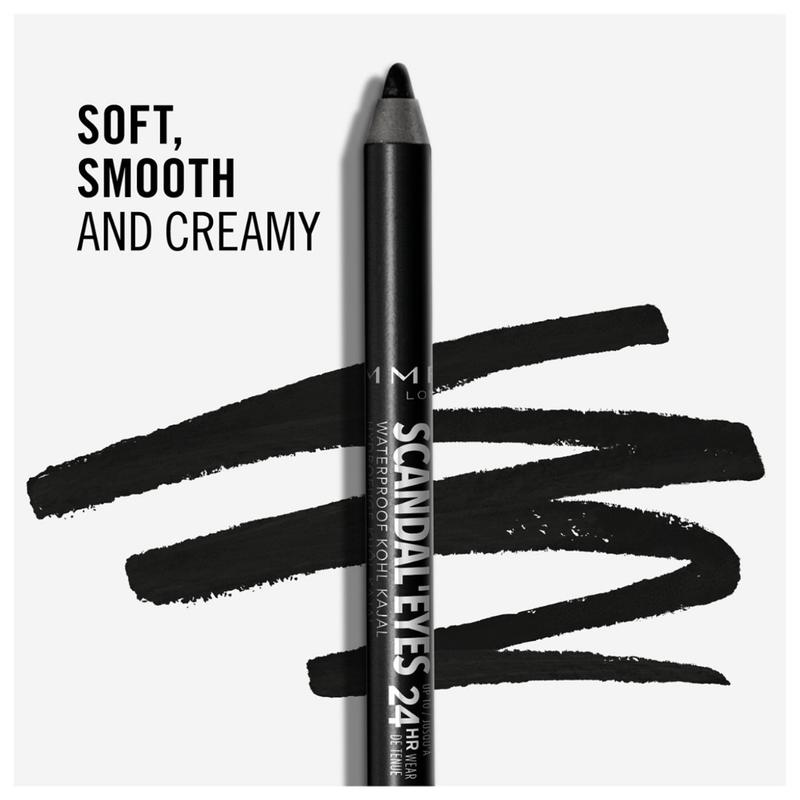 Rimmel Scandal'Eyes - Waterproof Kohl Kajal Eye Liner Eyeliner Kosmetik Pensil Hitam Black Brown 1