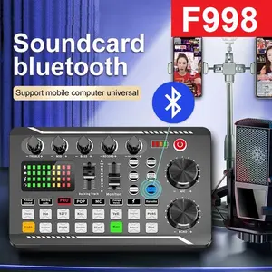 Soundcard Microphone audio broadcast interface mixer/F998