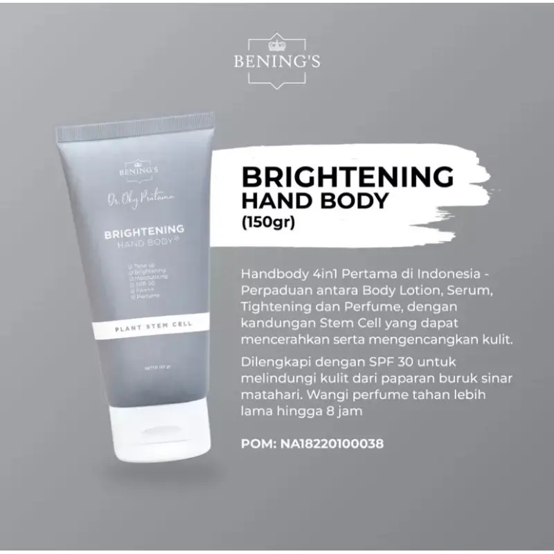 BRIGHTENING HANDBODY GOLD&SILVER dr. Oky Pratama Mencerahkan Mengencangkan Lotion Tubuh Pencerah Niacinamide 3
