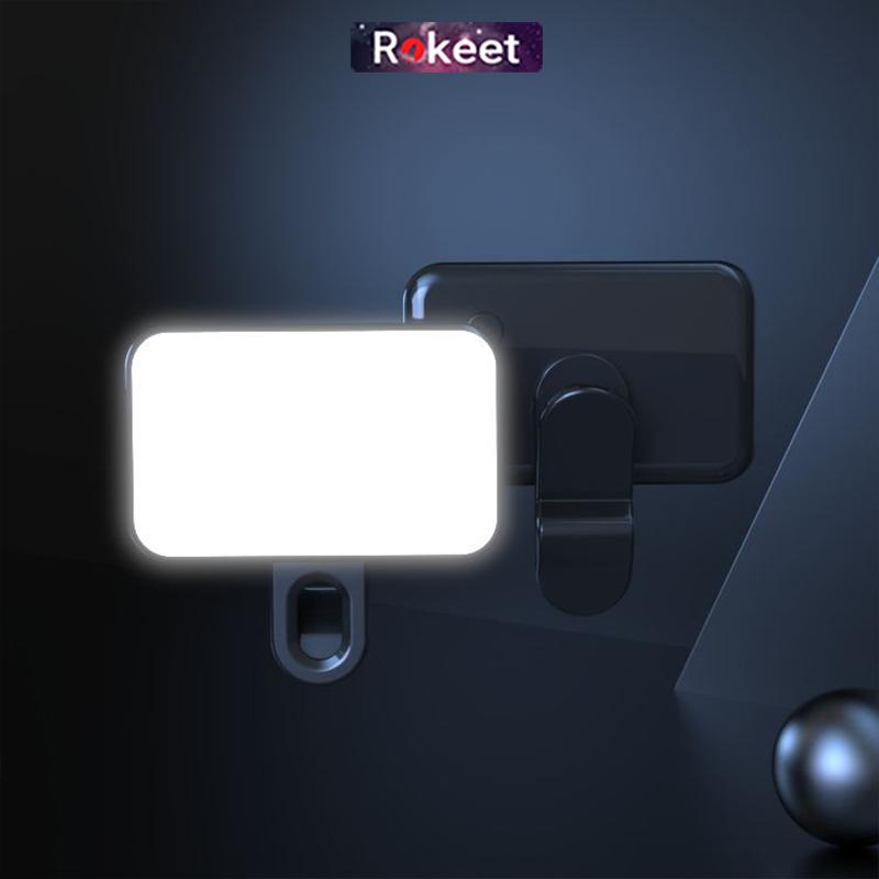 Rokeet Selfie Light Portable Mini Fill Light Clip Lampu Live Streamer LED Universal Phone Tab 2