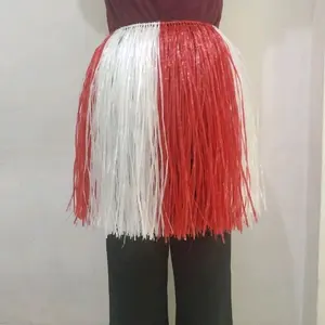 Rok Rembai Tari Adat Papua 40cm Warna Merah Putih satu set rok gelang tangan dan kaki,Untuk Tk Dan Sd cocok buat acara 17 Agustus