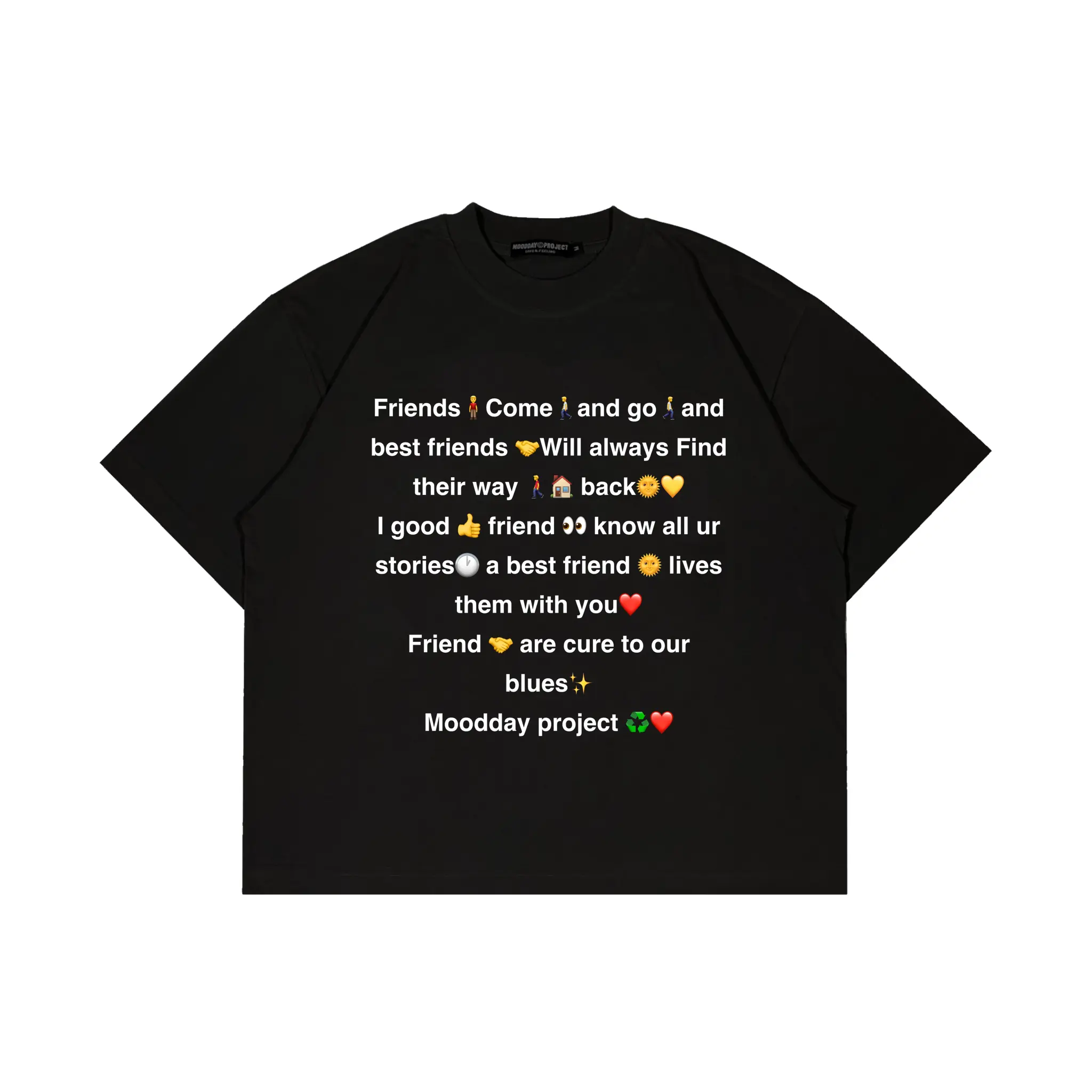 CROP BOXY TEE KAOS CROP BOXY UNISEX EMOTICON MOODDAY PROJECT
