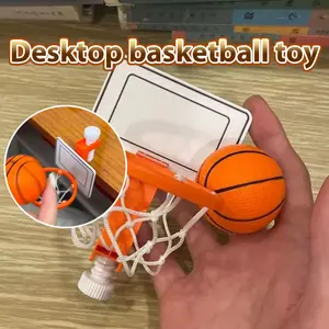 [1set] 1pc Mainan Ring Basket + 1pc Bola basket mini Mainan bola basket mini untuk meja Mainan interaktif