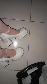 Product Review of Sepatu Hak Tahu Tinggi Platform High Heels Tali Belakang Wanita Mary Jane 9cm Import Kondangan Pengantin Cantik Pesta Wisuda Hitam Murah Premium Korea Ankle Strap Strappy Ladies Wedding Shoes - Ukuran 35 36 37 38 39 40 41 42 from G**🐣 0
