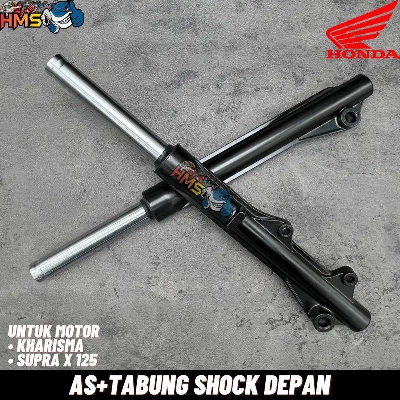 SHOCKBREAKER DEPAN TABUNG SHOCK DEPAN ASSY HONDA KHARISMA SUPRA 125 SUPRA X SUPRA FIT KIRANA CAKRAM KPH AS SHOCK PLUS TABUNG SET 2 PCS KANAN KIRI TINGGAL PASANG 4