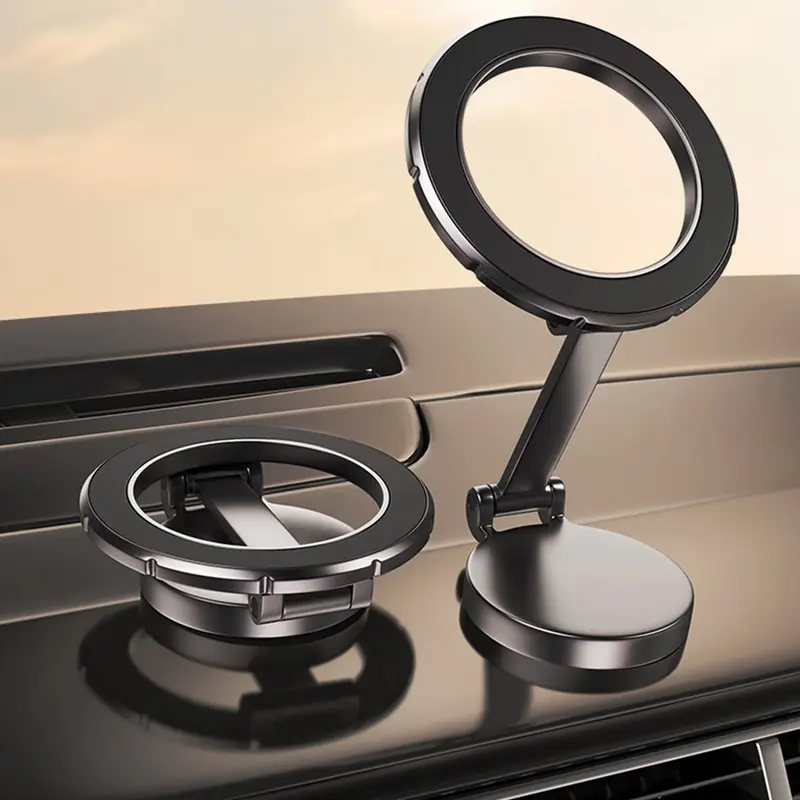 Fold Magnet Car Holder 360° Rotation Bisa Dilipat Magsafe Car Phone Holder / Universal Holder Hp Mobil Magnetic Bekerja Dengan Semua Ponsel - DH 802 2
