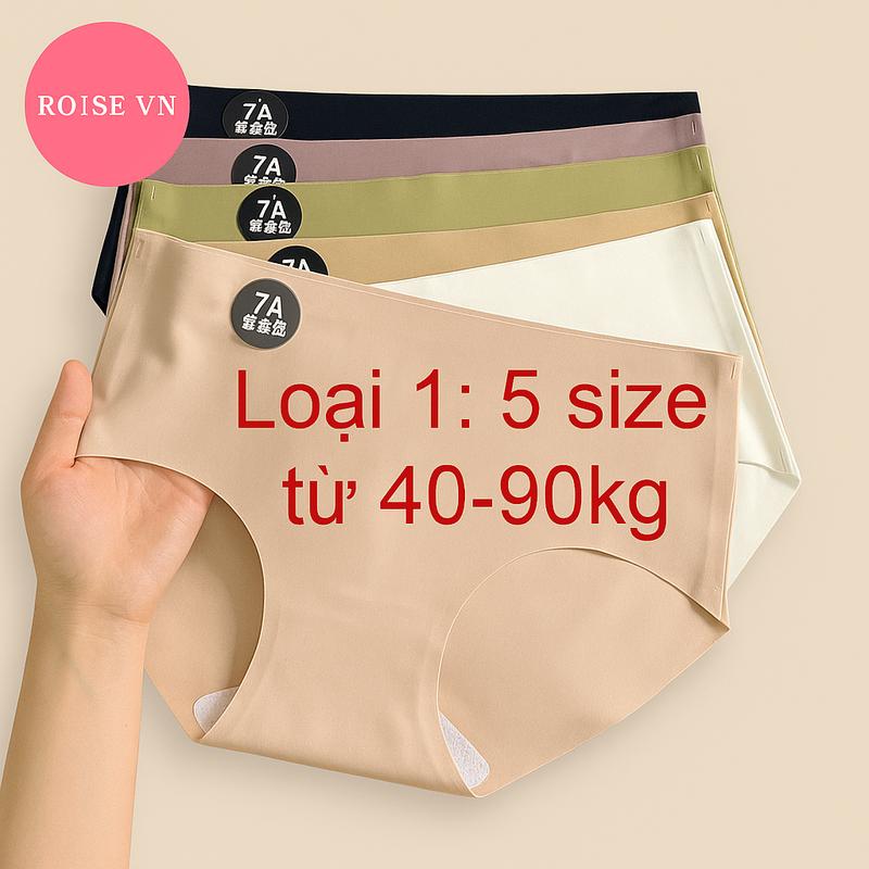 Set 10 quần lót nữ đúc su thun lạnh có lẻ 5 mềm mại thoáng khí women voi 7A - Có Bigsize