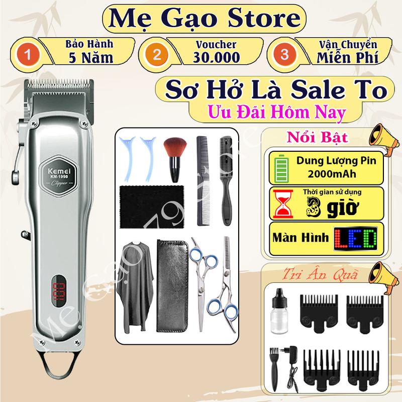 [ BẢO HÀNH 5 NĂM ] Tông đơ cắt tóc cao cấp KM-1998,Tông đơ cắt tóc nam, Tông đơ cắt tóc loại tốt, Tông đơ cắt tóc, Tăng đơ hớt tóc ( tong do cat toc ) máy cắt tóc người lớn, trẻ em
