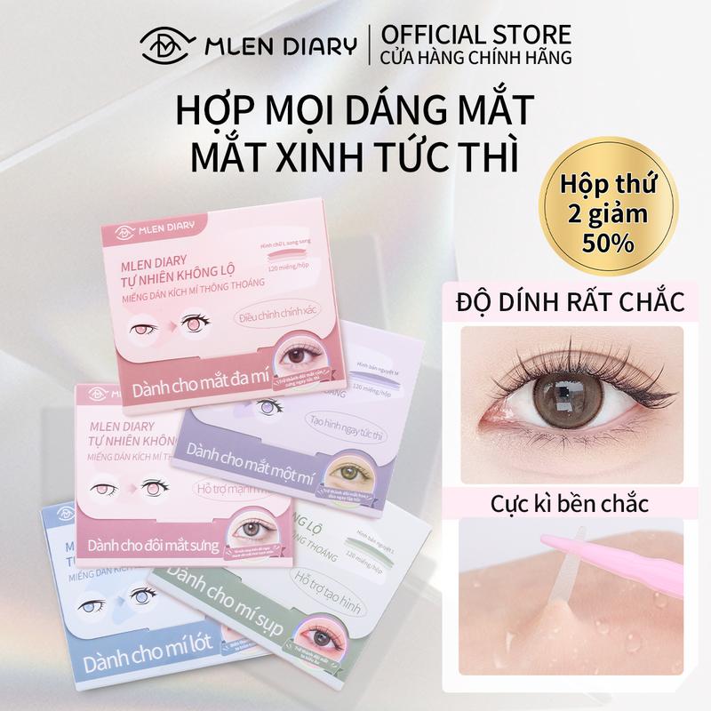 【Mlen Diary Miếng Dán Kích Mí Tàng Hình - Tự Nhiên Không Bị Nhận Ra - Dễ Dùng Người Mới - Mọi Dáng Mắt Phù Hợp