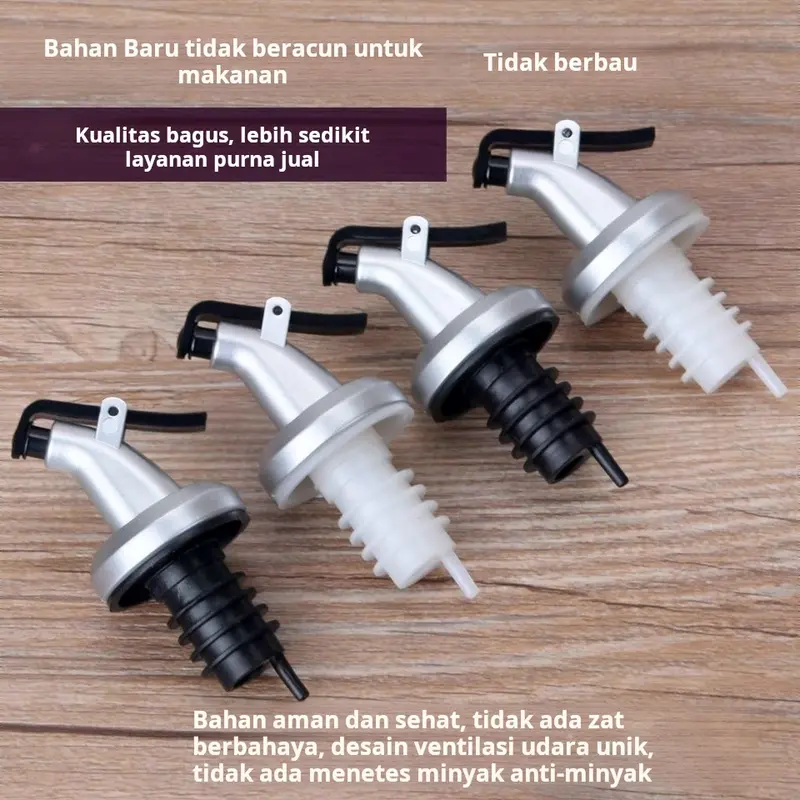 Sumbat Botol Bumbu Sumbat Melengkung Multifungsi Dapur Nosel Minyak Sumbat Botol Cuka Minyak Panduan Udara Sumbat Botol Minyak Universal Sumbat Botol Minyak Anggur 4