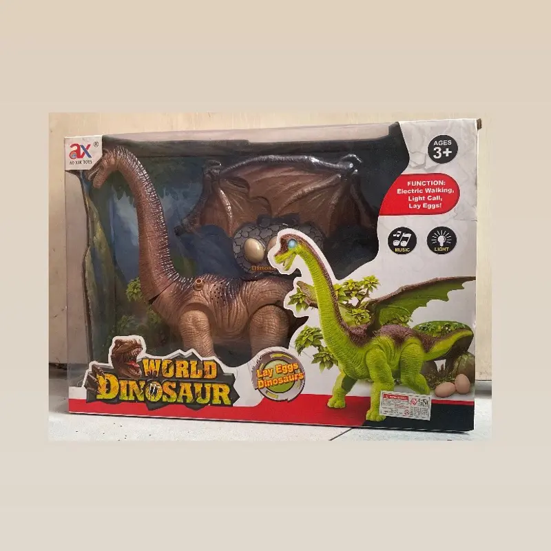 Mainan anak dino world dinosaurus telur baterai dinosaurus bersuara 807a