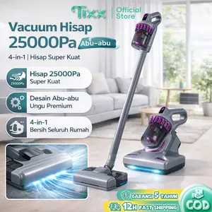 【Promo Guncang】TIXX Vacuum Cleaner 4-in-1 25000Pa Penyedot Debu Penghilang Tungau Hisap Super Kuat Hemat Energi Warna Abu-abu Cocok Untuk Rumah Kasur Sofa Karpet Lantai Kualitas Tinggi Awet Aman Digunakan Sehari Hari