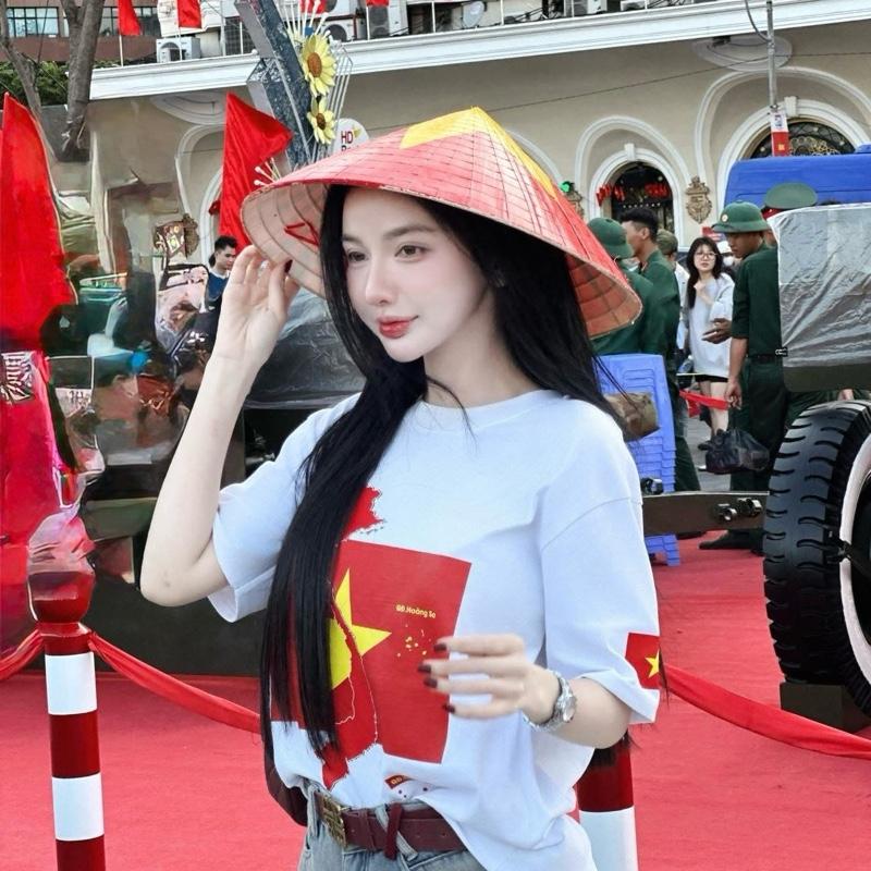 Áo thun  Việt Nam cờ đỏ sao vàng  ngực 8-85kg , áo phông gia đình , kid_genz 0