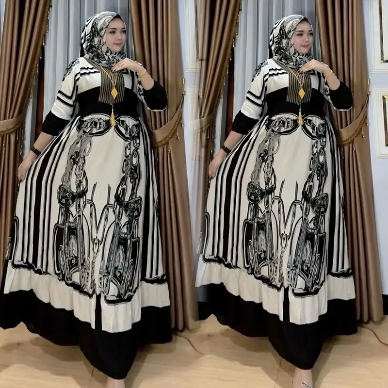 Katun rayon set hijab lengan karet