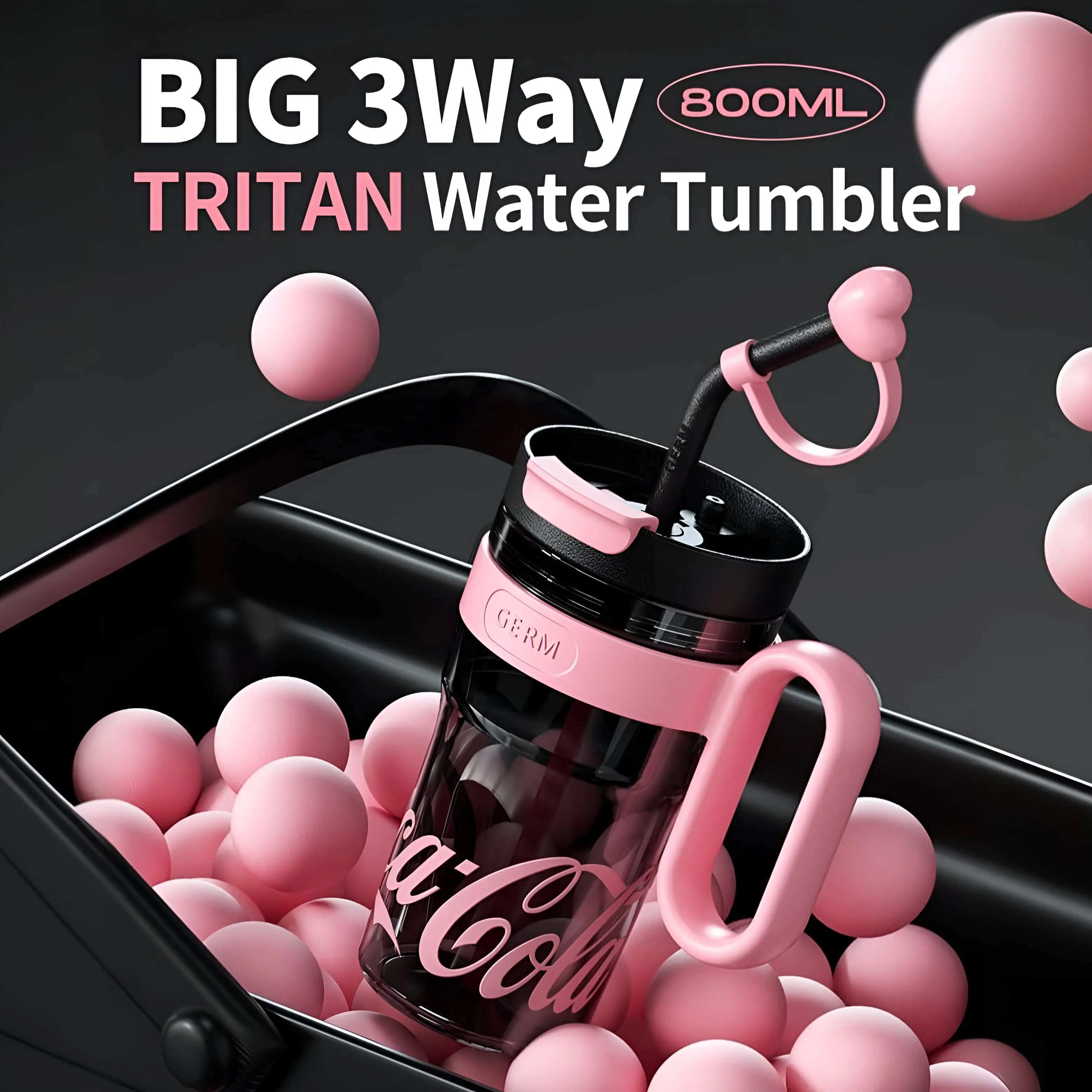 GERM x Coca-Cola Big 3-way Tritan Water Tumbler S73 800ML