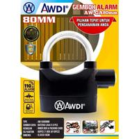 Gembok Alarm Anti Maling Suara Keras Leher Panjang Gembok Motor ...