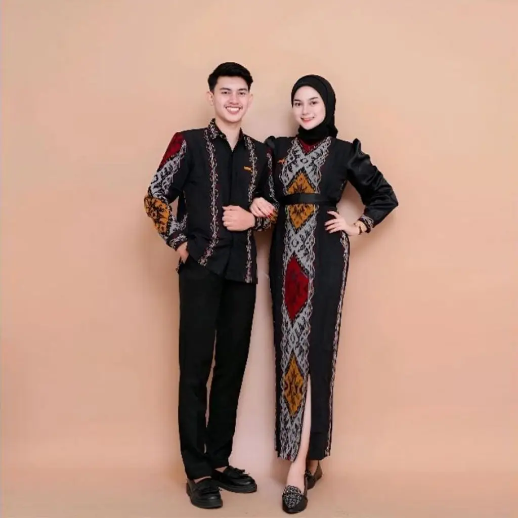 tunangan Set Baju Tenun Couple Padma Kondangan Dress Set Keluarga Pasangan - EVA Boutique - Kerja, Kain Setelan Seragam Kain Batik Sarimbit Wanita tali pinggang xxl set pakaian couple modern regular remaja xl baju lamaran couple elegan tulle 2025