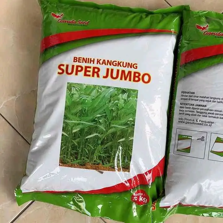 Benih Kangkung Super Jumbo kemasan ecer 400gram - Benih Hijau Segar untuk Pertanian - Seeds darat paket Sayuran Daun