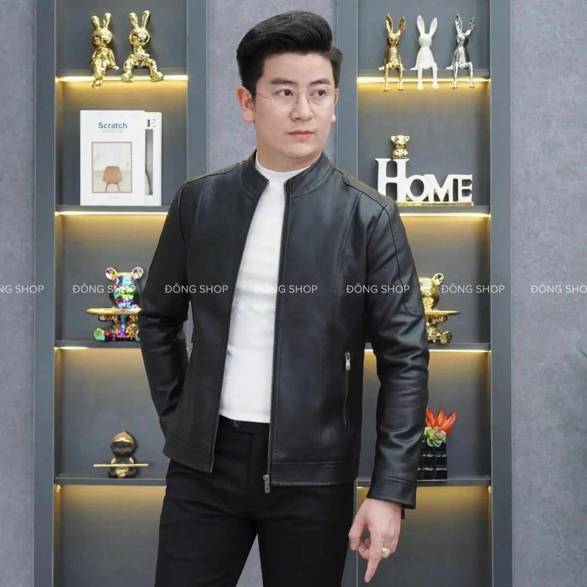 [XẢ KHO] Áo Da Nam 9909 Cổ Tàu Lót Lông Nhung Cao Cấp, Áo Khoác Nam MENDOR  Hàng Quảng Châu, Chất Liệu Da Mềm Dày Dặn, Form Dáng Trẻ Trung, Size M - 3XL