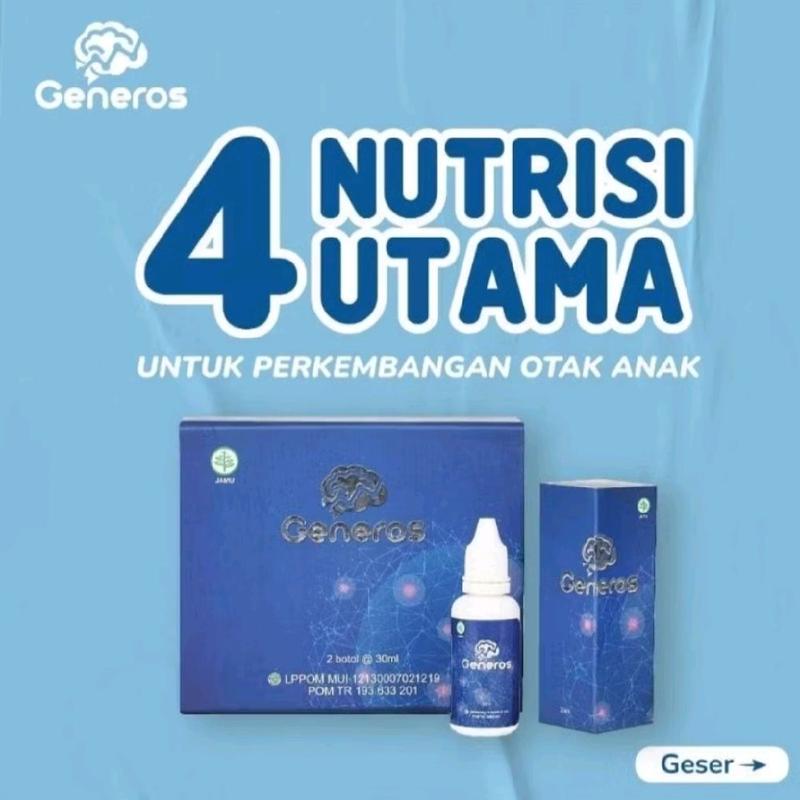 Generos Speech Delay 1 Botol Vitamin Nutrisi Untuk Kecerdasan Anak Vitamin A D penambah kapsul minyak 2