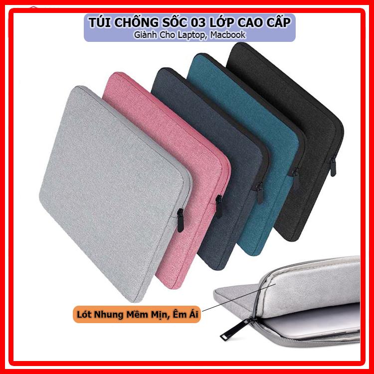  Túi Chống Sốc 03 Lớp Cao Cấp Cho Laptop Macbook Lót Nhung Mềm Mịn Em Ái 