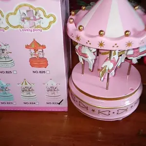 MUSICAL BOX MERRY GO ROUND CAROUSEL UNICORN / MUSIC BOX UNICORN CAROUSEL / KOTAK MUSIK UNICORN