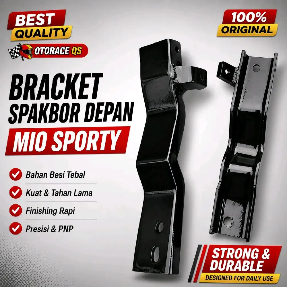 Bracket Spakbor Depan Mio Sporty PNP Besi Tebal Anti Goyang Dudukan Spakbor Mio 5TL Presisi Kuat