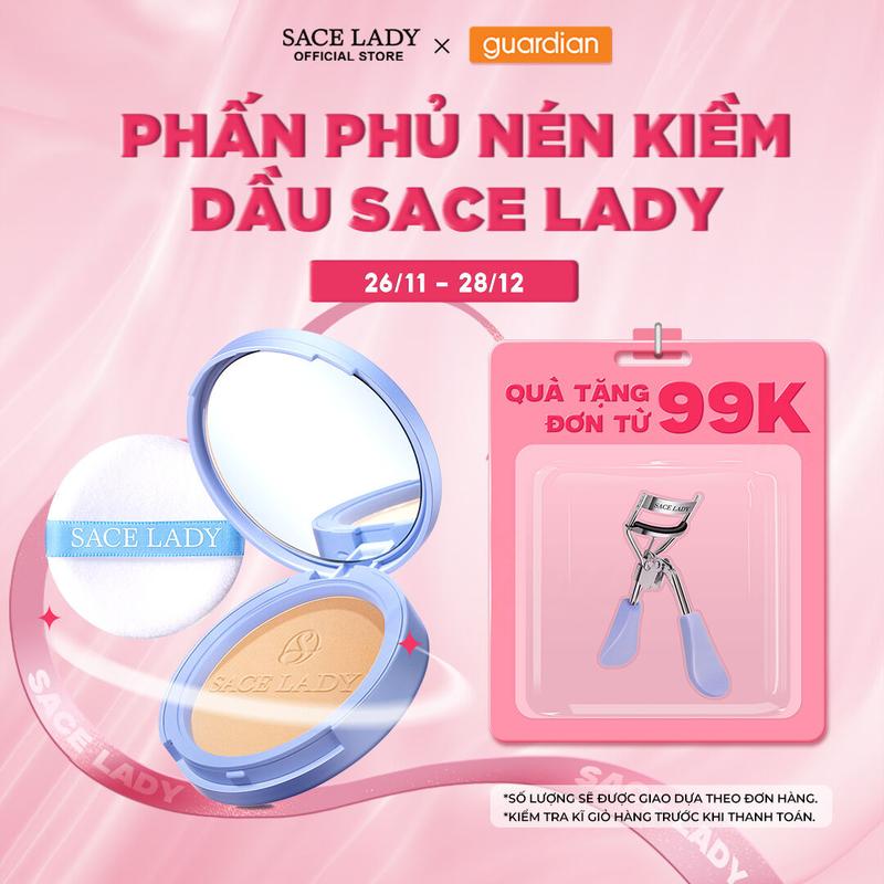 Phấn Phủ Nén Kiềm Dầu Sace Lady Lasting Waterproof Face Powder 10G