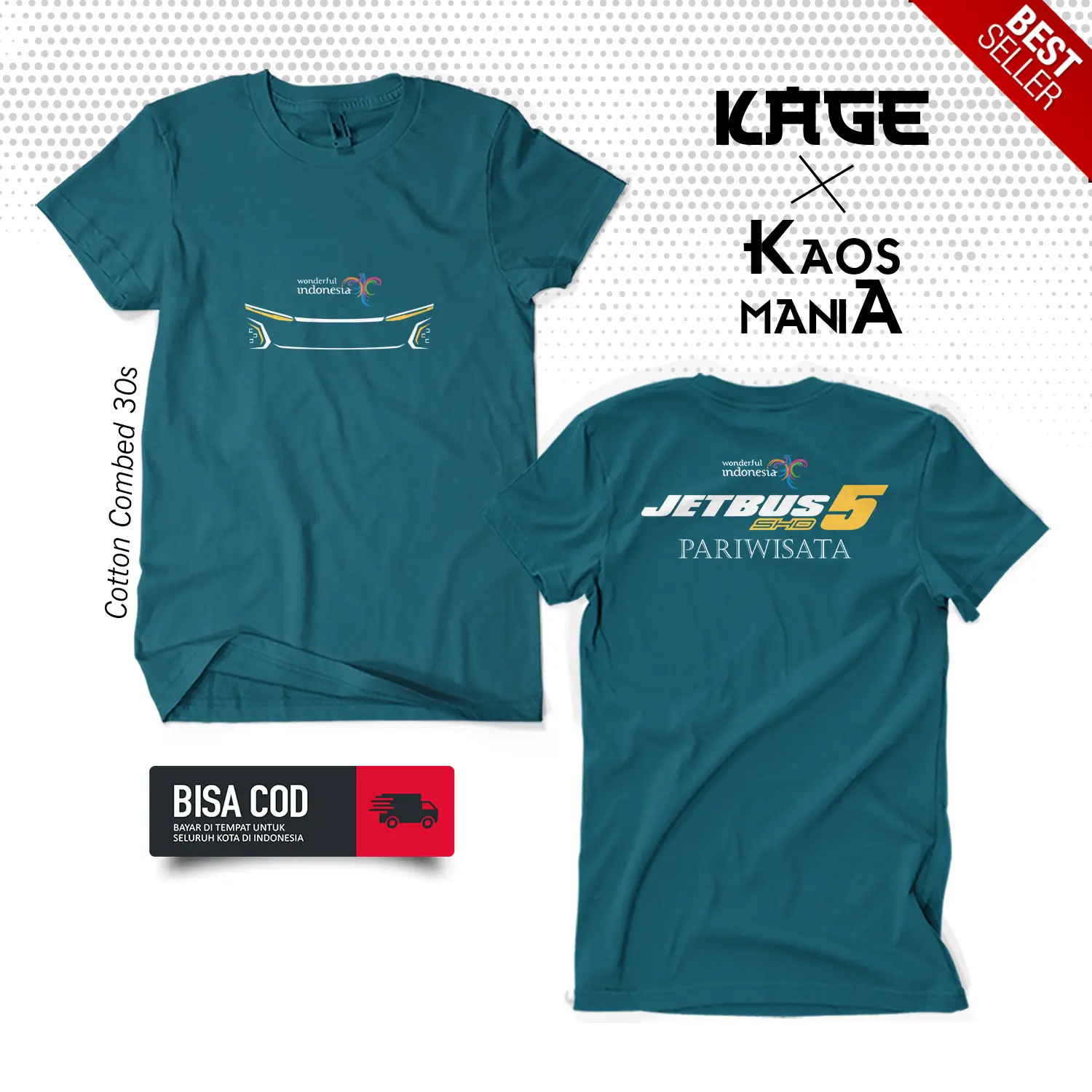 Kaos Distro Pria JETBUS 5 PARIWISATA Mobil Traveling KAOS KAGE Baju Oblong