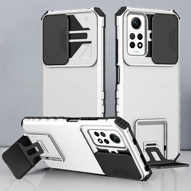 Giá đỡ Ốp Điện Thoại cho Redmi Note 12 Pro, vỏ chống sốc, thanh trượt máy ảnh, áo giáp bảo vệ, nắp lưng cứng