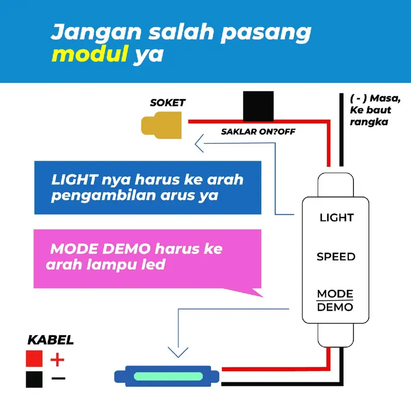 Paket lampu led kolong motor, lampu led 9 titik 8
