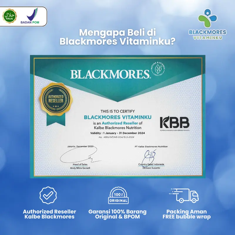 OFFICIAL Blackmores Bio D3 isi 60 / Vitamin Kesehatan Tulang Pertumbuhan Imun 1