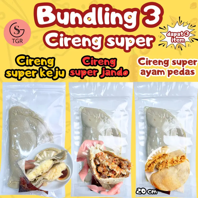BUNDLING 3 BKS CIRENG SUPER JUMBO [JANDO,KEJU,AYAM] 0