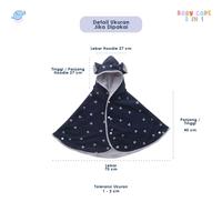 Gambar Elephas Baby Cape 2 In 1 - Jacket Bayi & Anak Multifungsi Selimut Hoodie Premium Lembut Tidak Panas - CAPE-BLACK LEOPARD dari elephas.id Kab. Bandung 4 Tokopedia